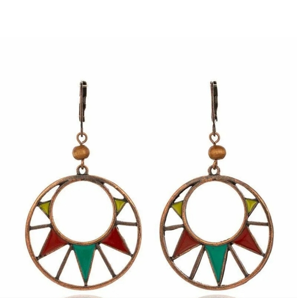 Vintage Boho Ethnic Earrings - Picture 2 of 4